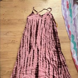 Pink and brown dress